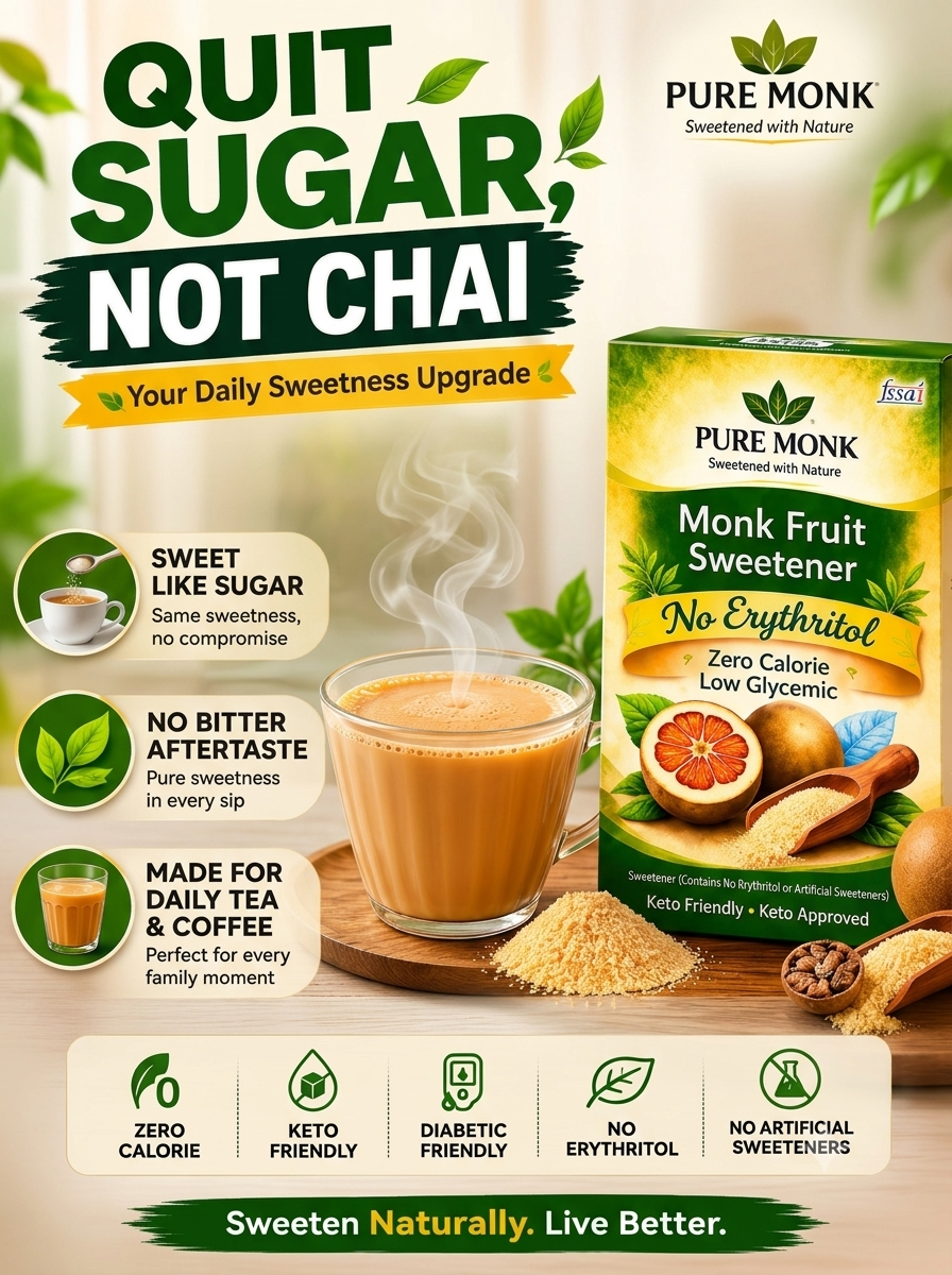 Pure Monk Monk Fruit Sweetener 100g | No Erythritol