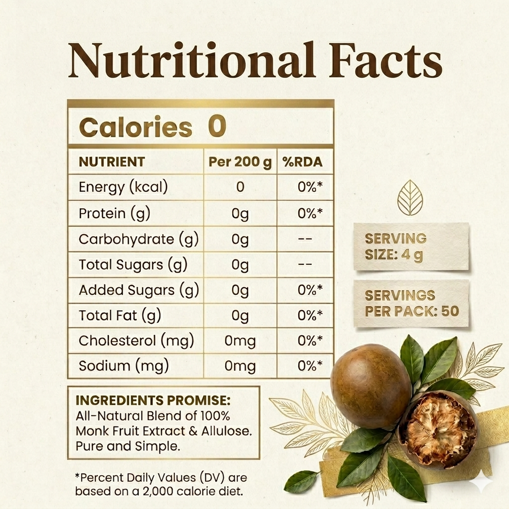 MONK FRUIT SWEETENER 200 GM | Value Pack (Better Savings)