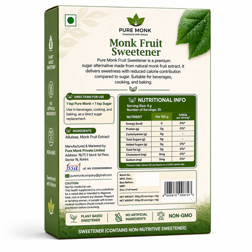 Pure Monk Fruit Sweetener 100 GM | Trial Pack (Perfect to Get Started)