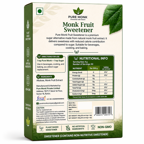 MONK FRUIT SWEETENER 200 GM | Value Pack (Better Savings)