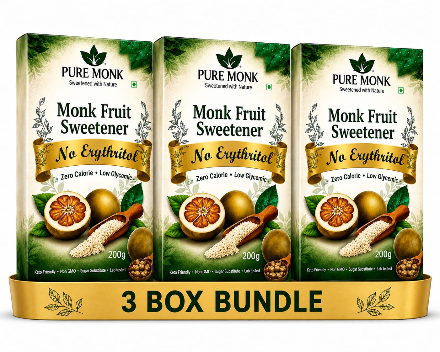 Pure Monk Fruit Sweetener 200g | No Erythritol