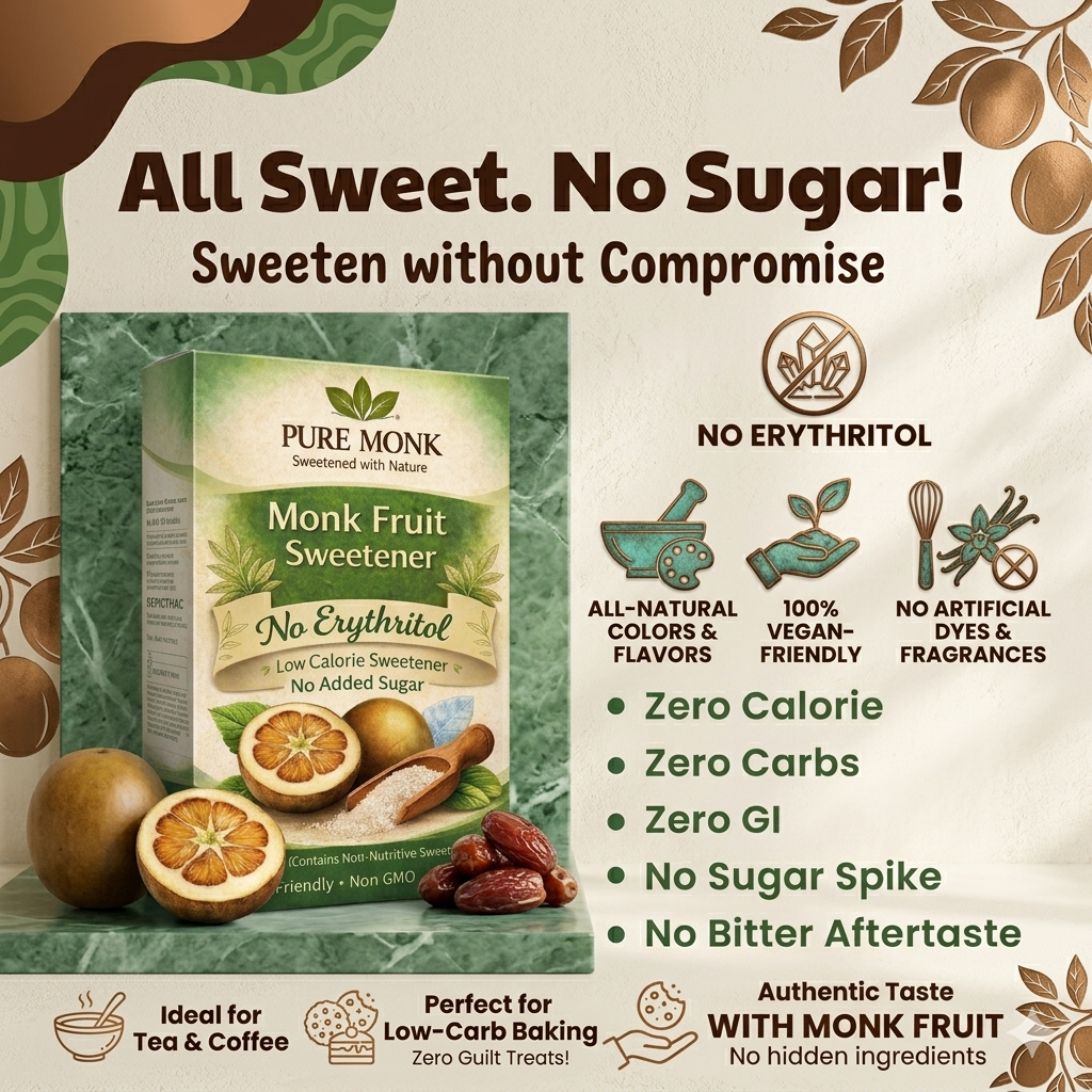 MONK FRUIT SWEETENER 400 GM | Family Pack (Best Value)