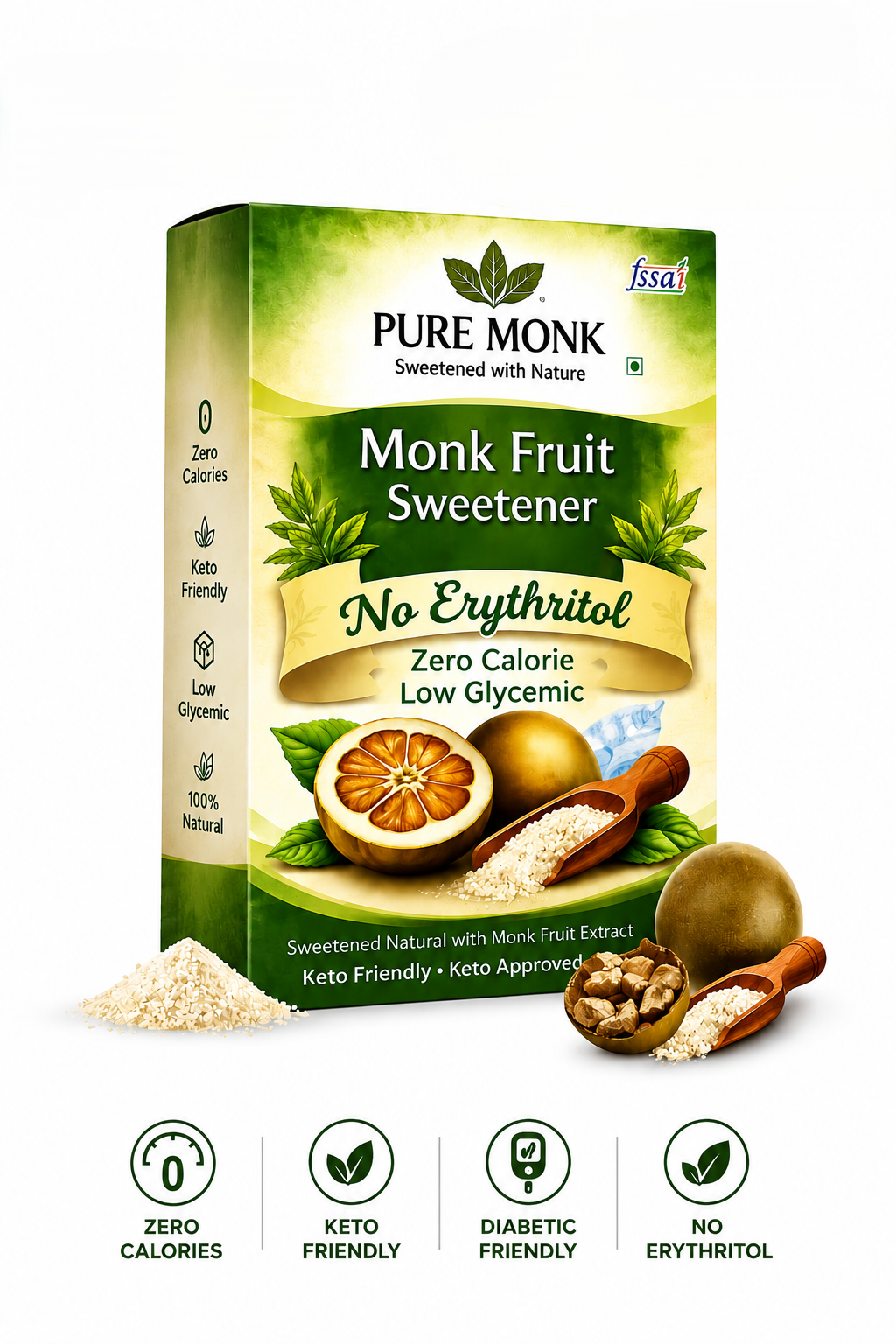 Pure Monk Monk Fruit Sweetener 100g | No Erythritol